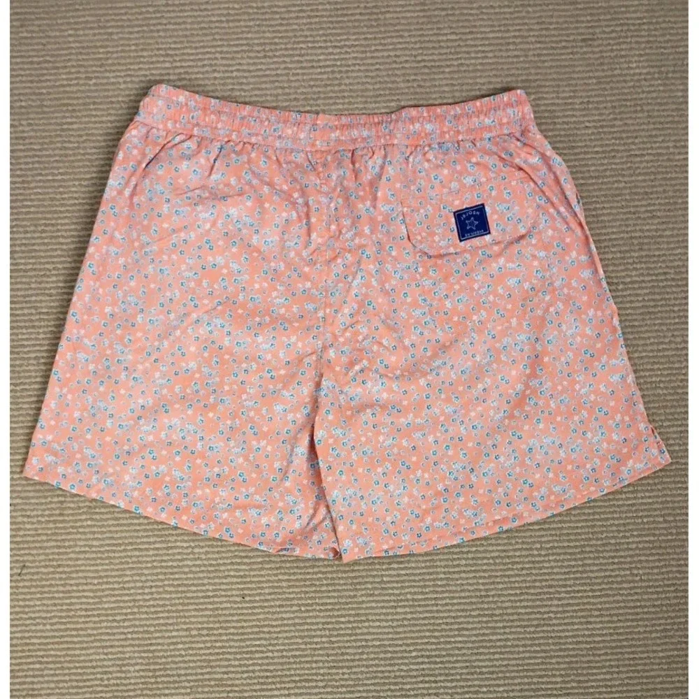 J&Josh Men's Swim Shorts Orange Flowers Luxury Swim Trunks Sz XXL JS26B2307 NWT